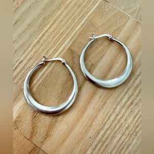 925 Sterling silver hoop earrings 32mm
